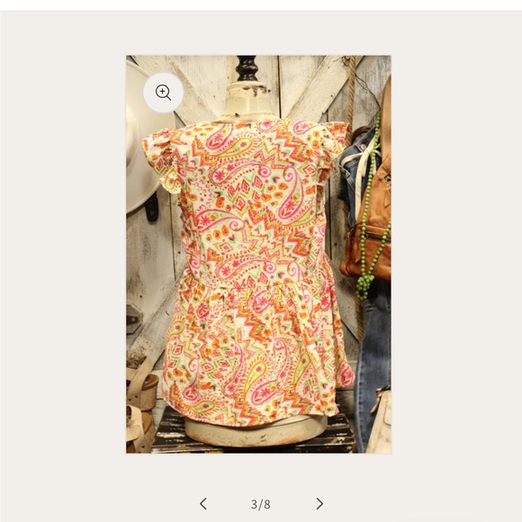 Colorful Paisley Ruffle Dress - Picture 8 of 8